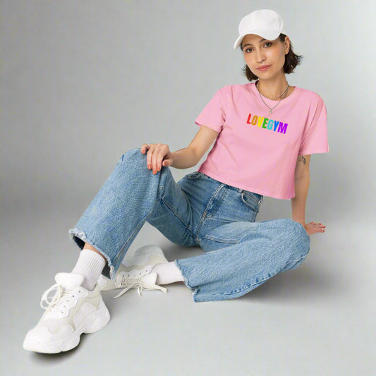 LOVEGYM Crop Top in Bubblegum– Pride Edit 🏳️🌈