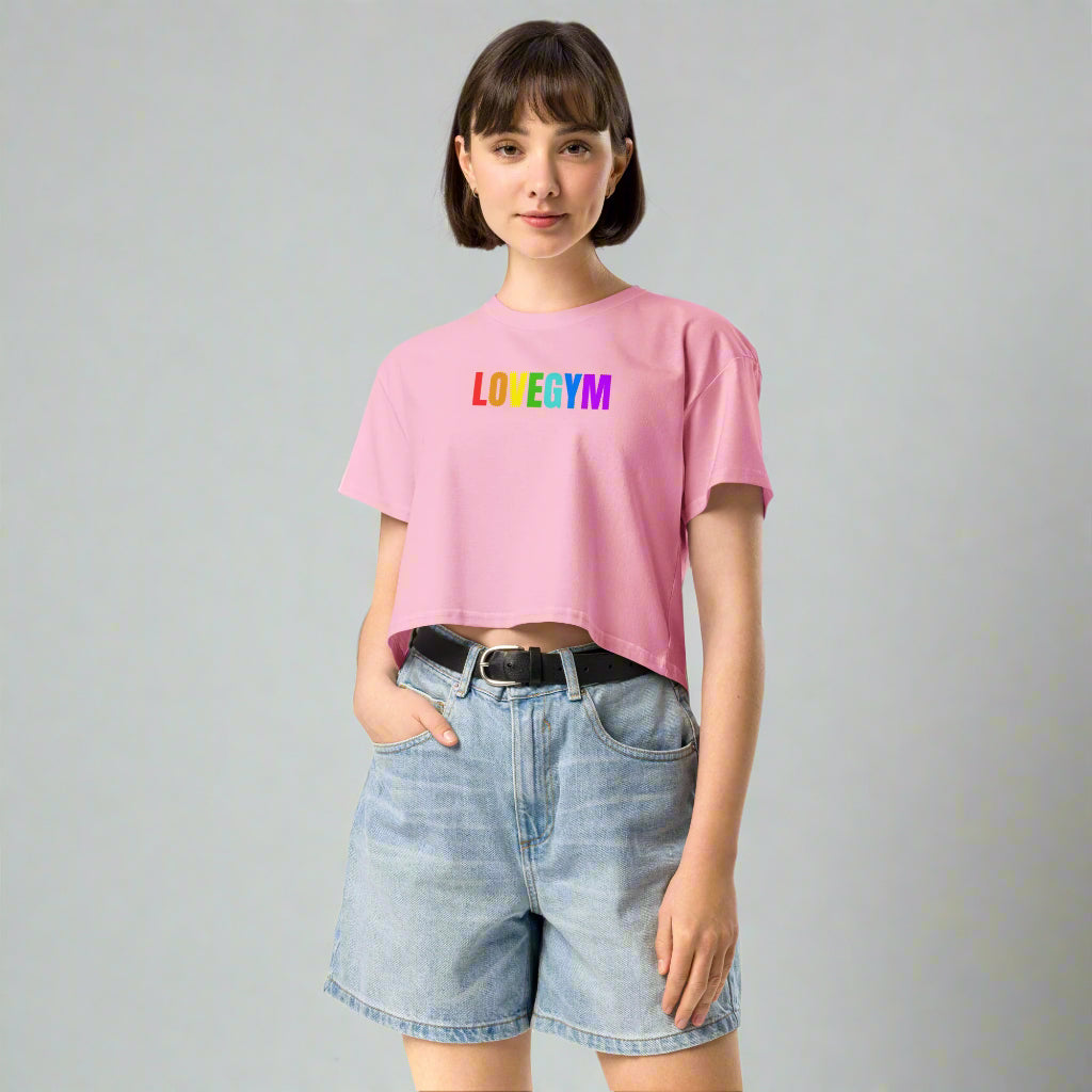 LOVEGYM Crop Top in Bubblegum– Pride Edit 🏳️🌈