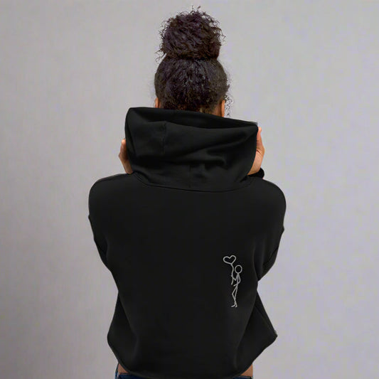 LOVEGYM Cropped Hoodie in Black