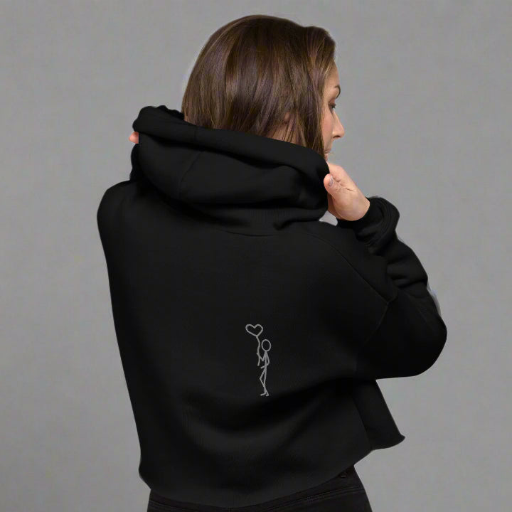 LOVEGYM Cropped Hoodie in Black