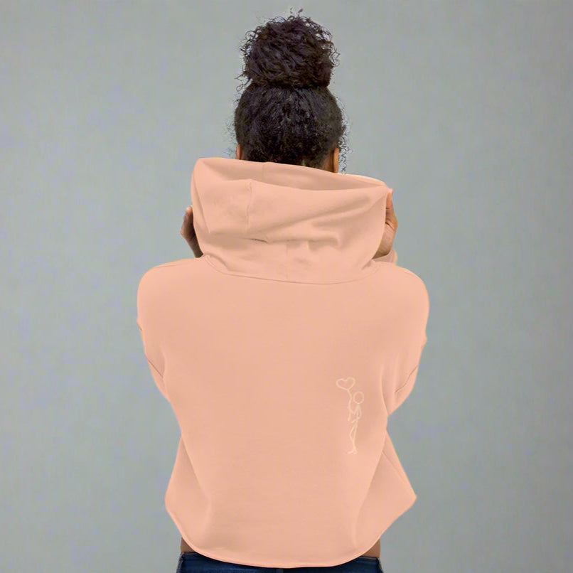 LOVEGYM Cropped Hoodie in Peach