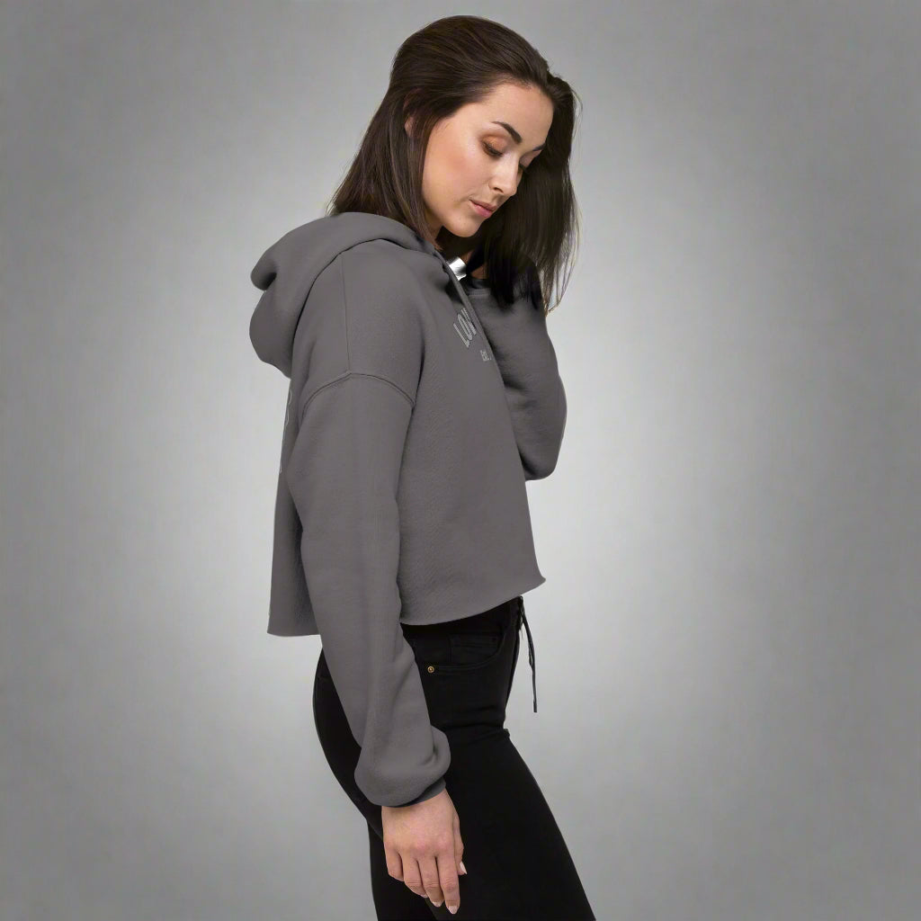 LOVEGYM Cropped Hoodie in Storm