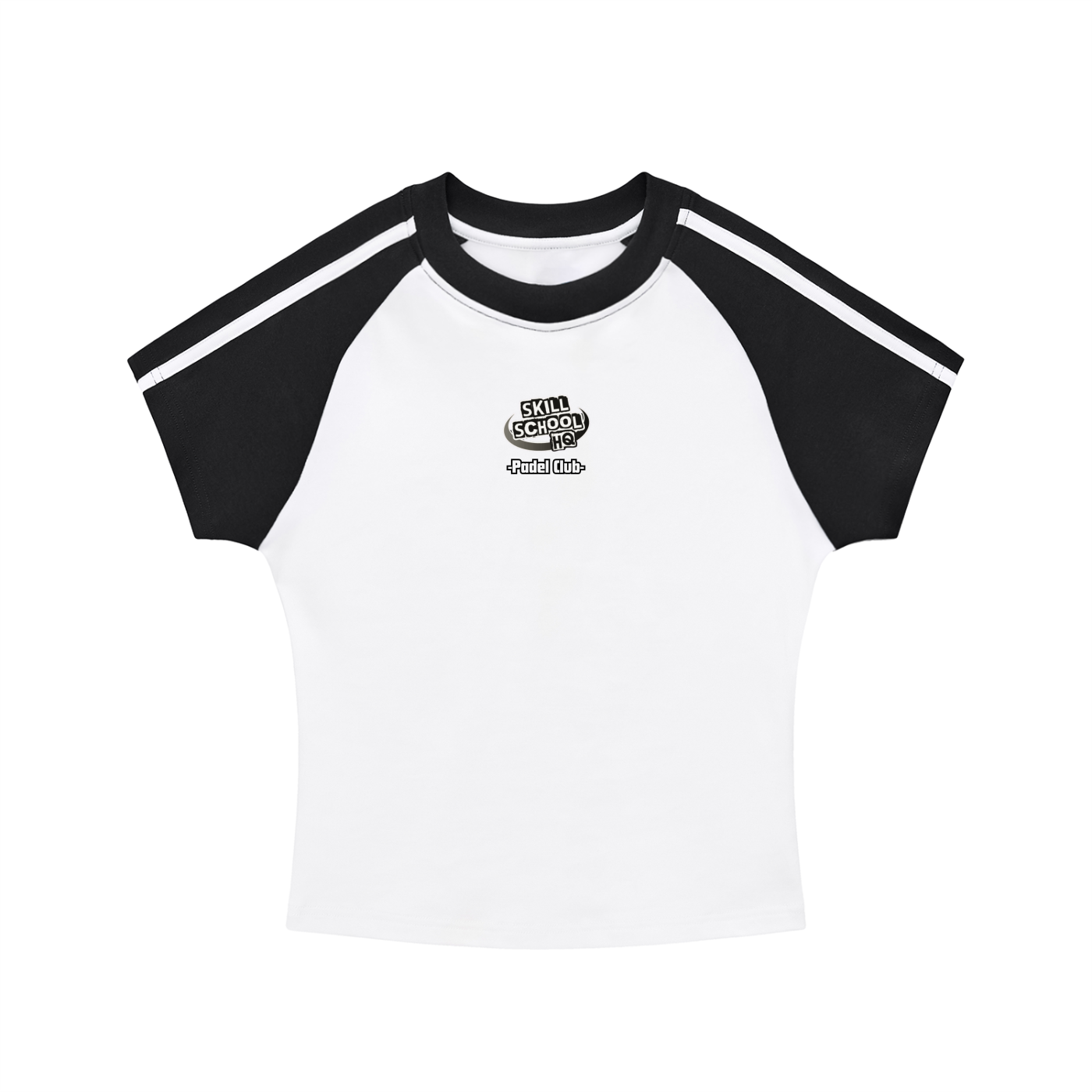 Contrast Stripes Bodycon Raglan  Sleeve T-Shirt