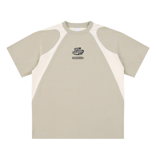 Skill School HQ Padel Club Unisex Contrast Panel Tee
