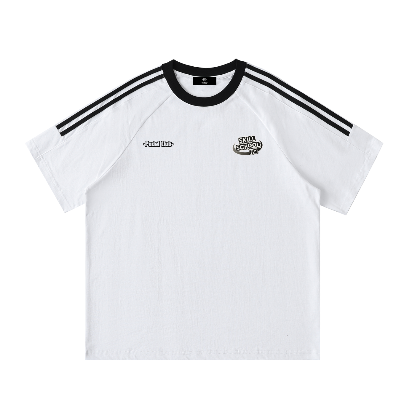 Skill School HQ Padel Club Contrast Tape Crewneck Cotton Tee
