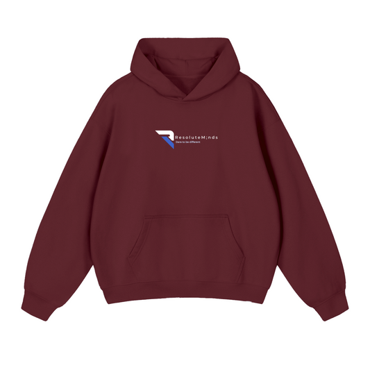 Resolute Minds Heavyweight Hoodie in Dull Red