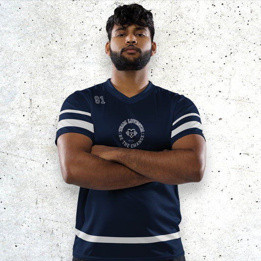TEAM LOVEGYM Recycled Sports Jersey in Navy