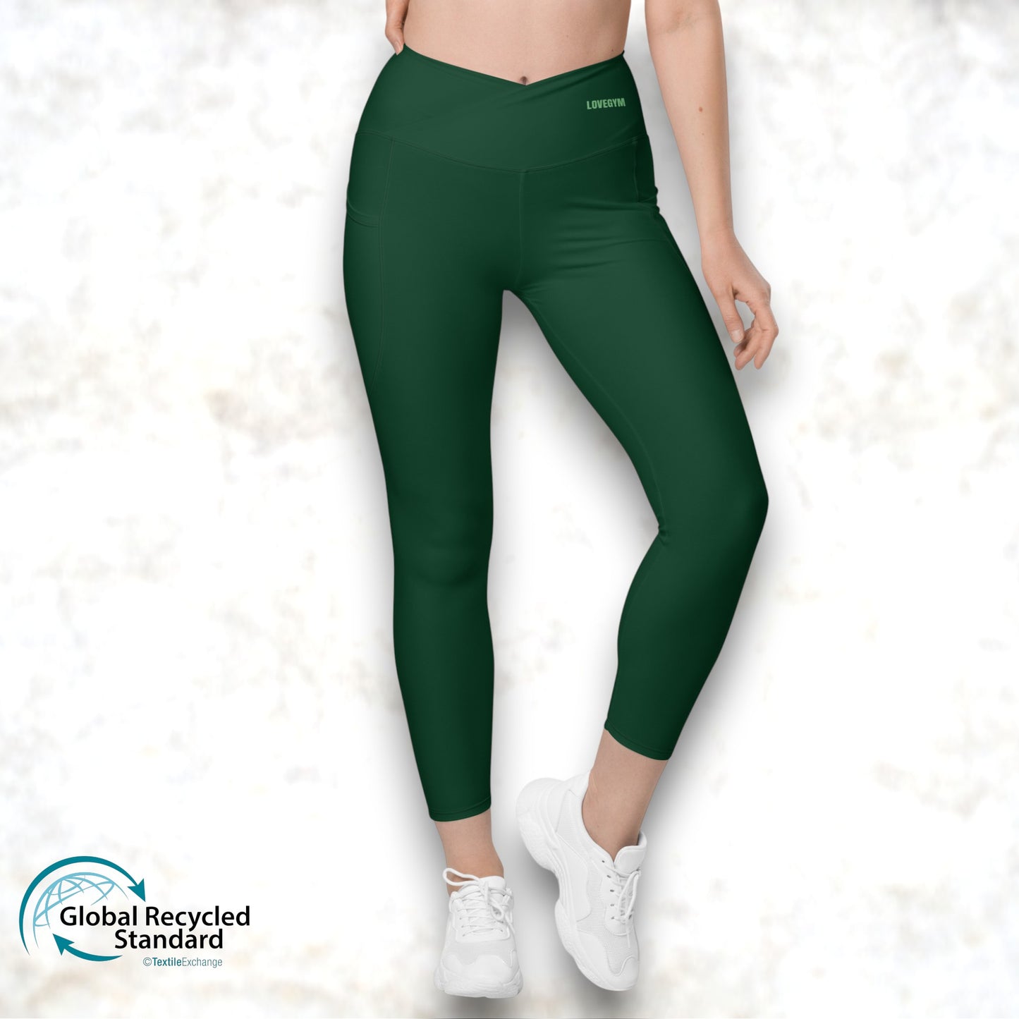 💥 NEW 💥 LOVEGYM Crossover Leggings — Forest Green Edition