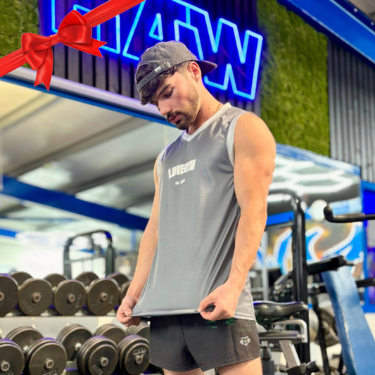 LOVEGYM Recycled Unisex Basketball Jersey in Grey