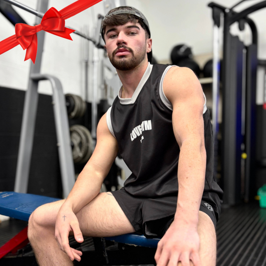 LOVEGYM Recycled Unisex Basketball Jersey in Black