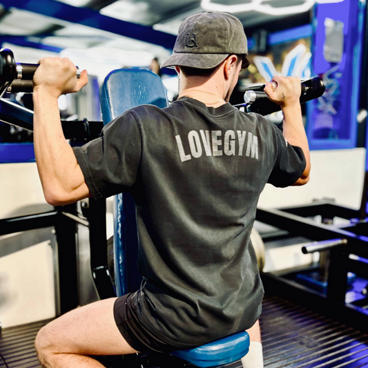 LOVEGYM Oversized T-Shirt in Faded Black