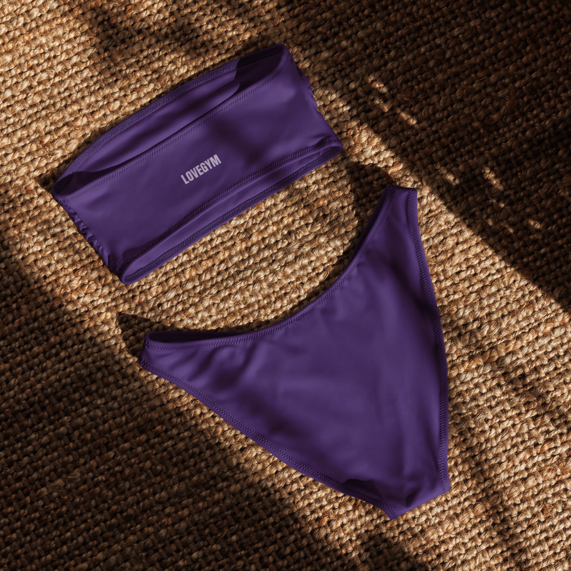 LOVEGYM Recycled Bandeau Bikini in Purple