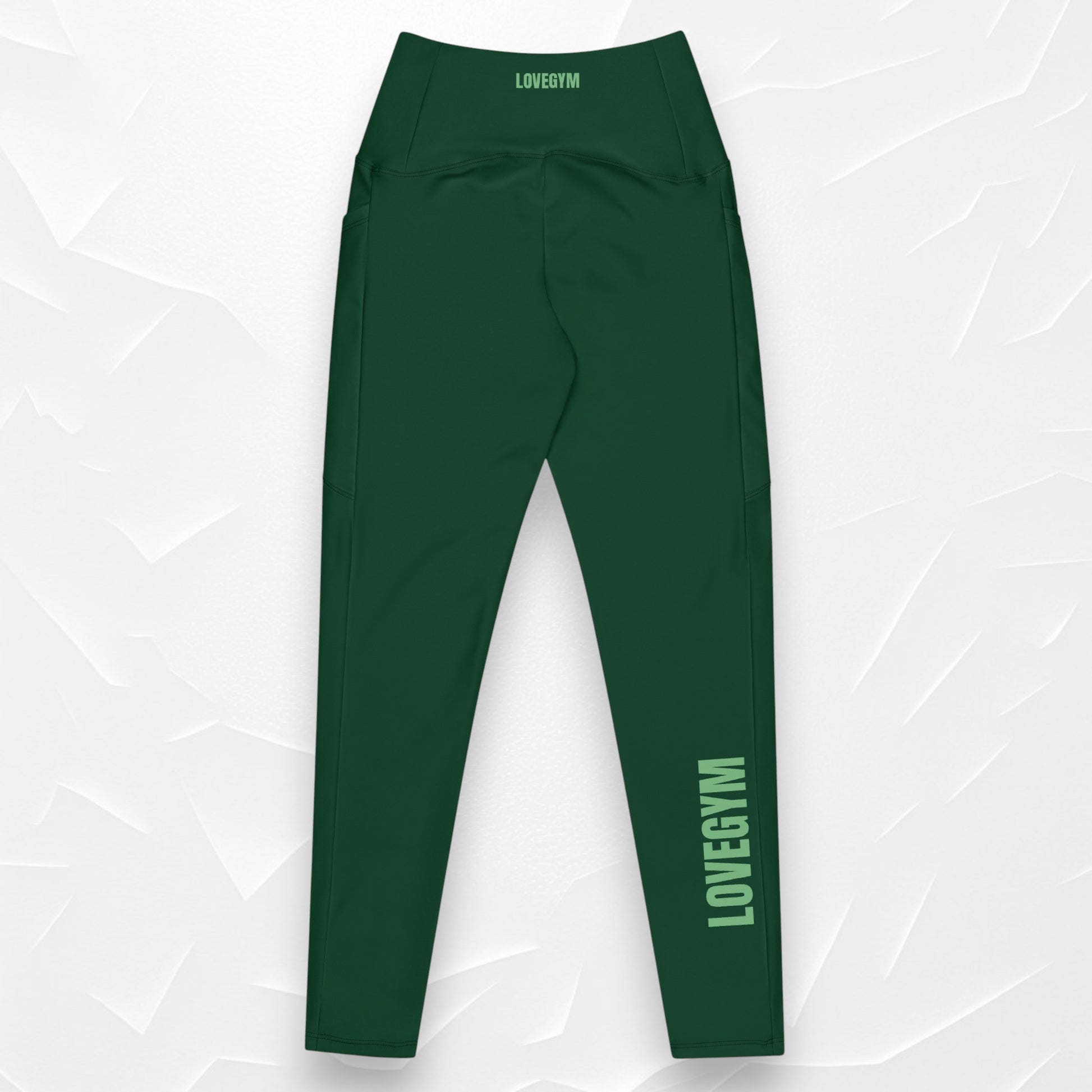 LOVEGYM Crossover Leggings — Forest Green Edition