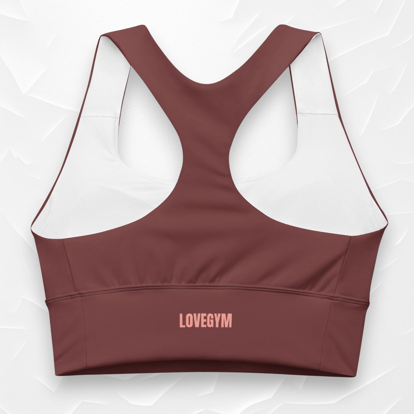 LOVEGYM Longline Recycled Sports Bra — Auburn Edition