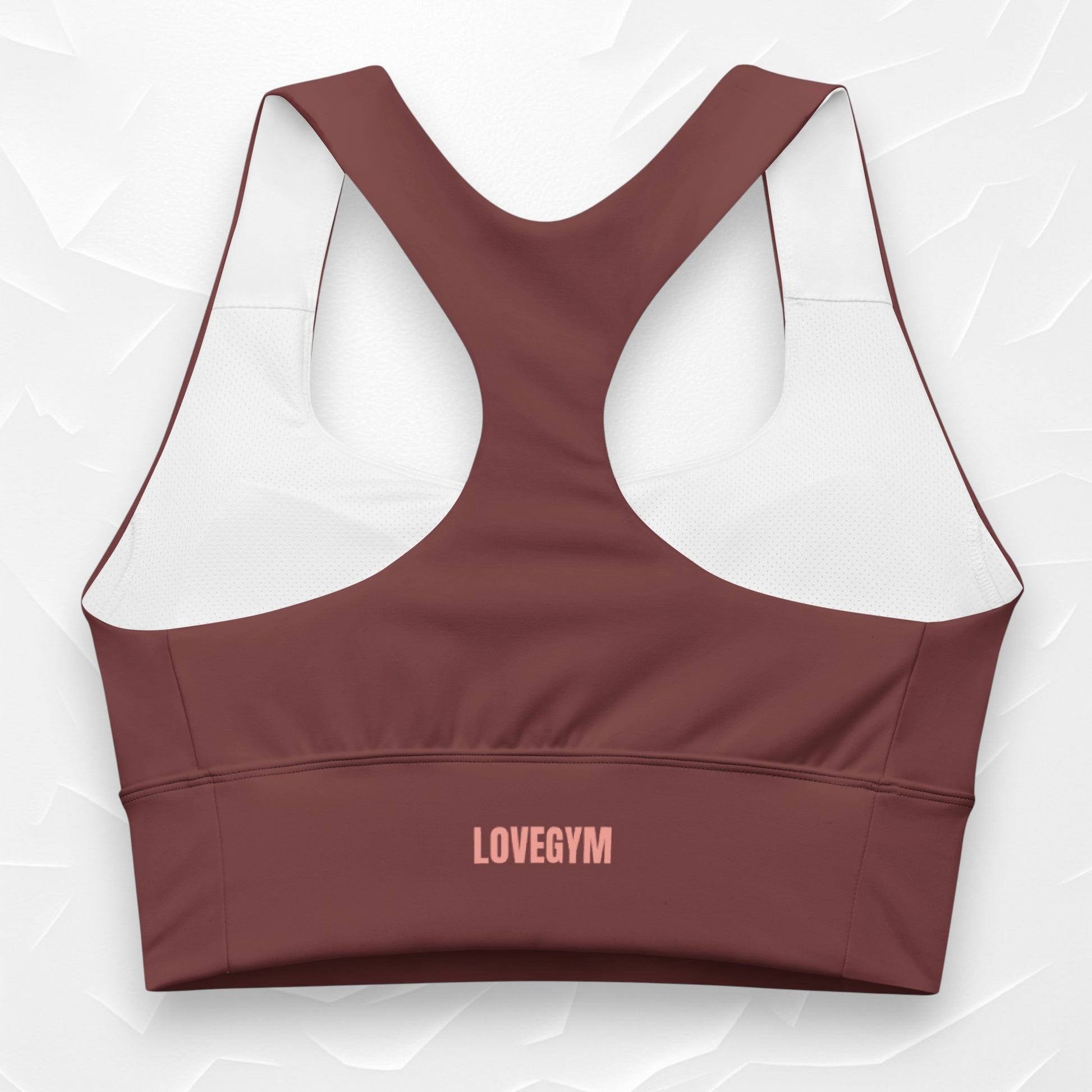 LOVEGYM Longline Recycled Sports Bra — Auburn Edition