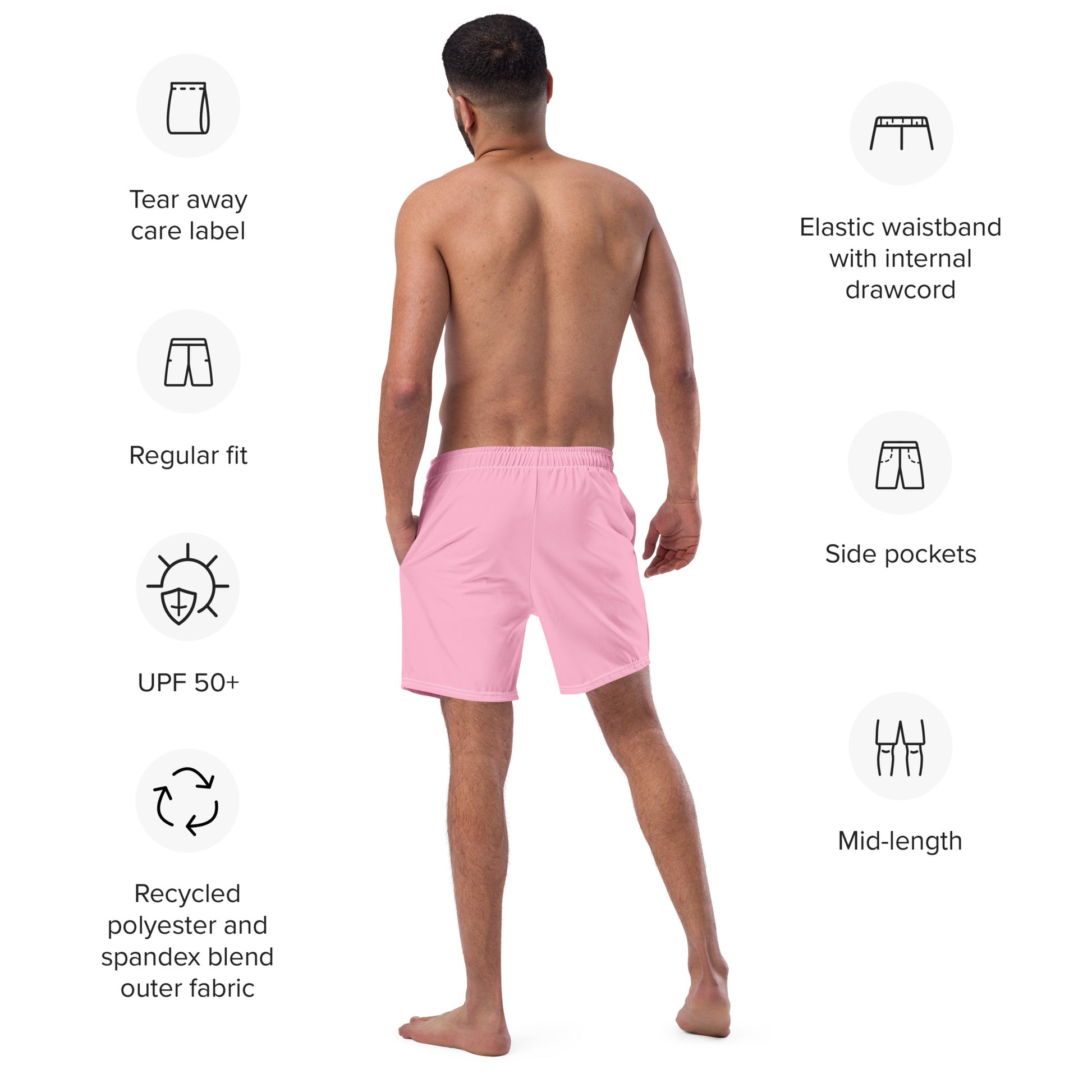 LOVEGYM Recycled Swim Shorts in Pink