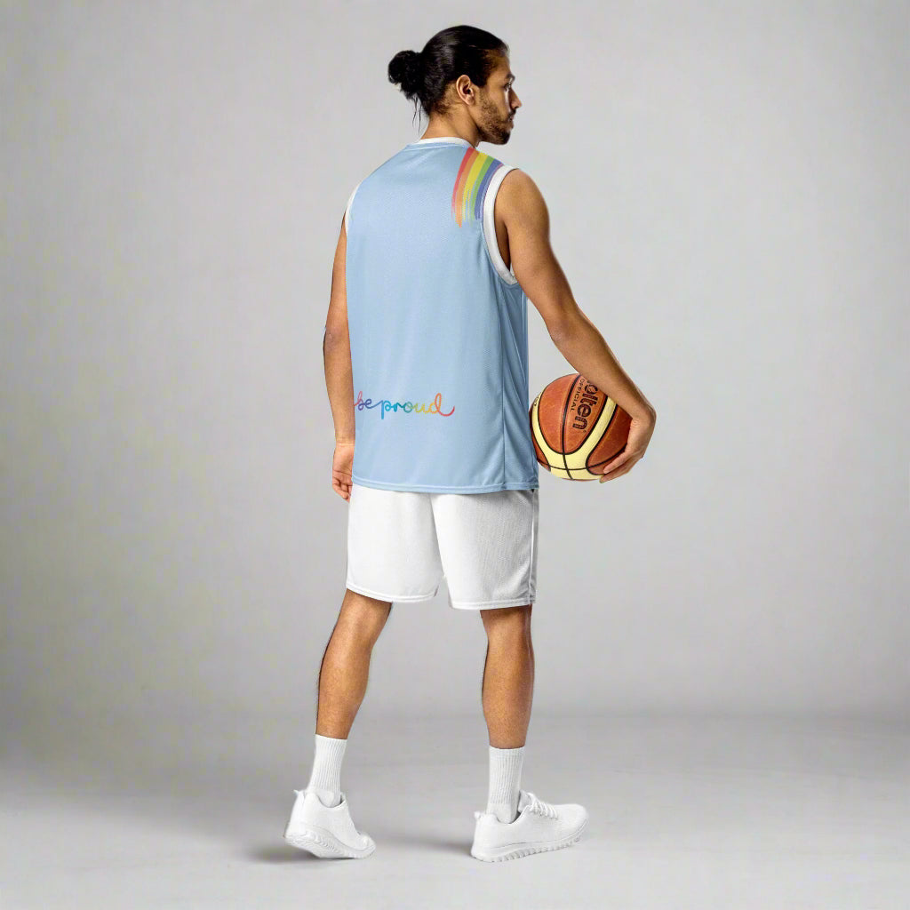 LOVEGYM Recycled Unisex Basketball Jersey - Pride Edition