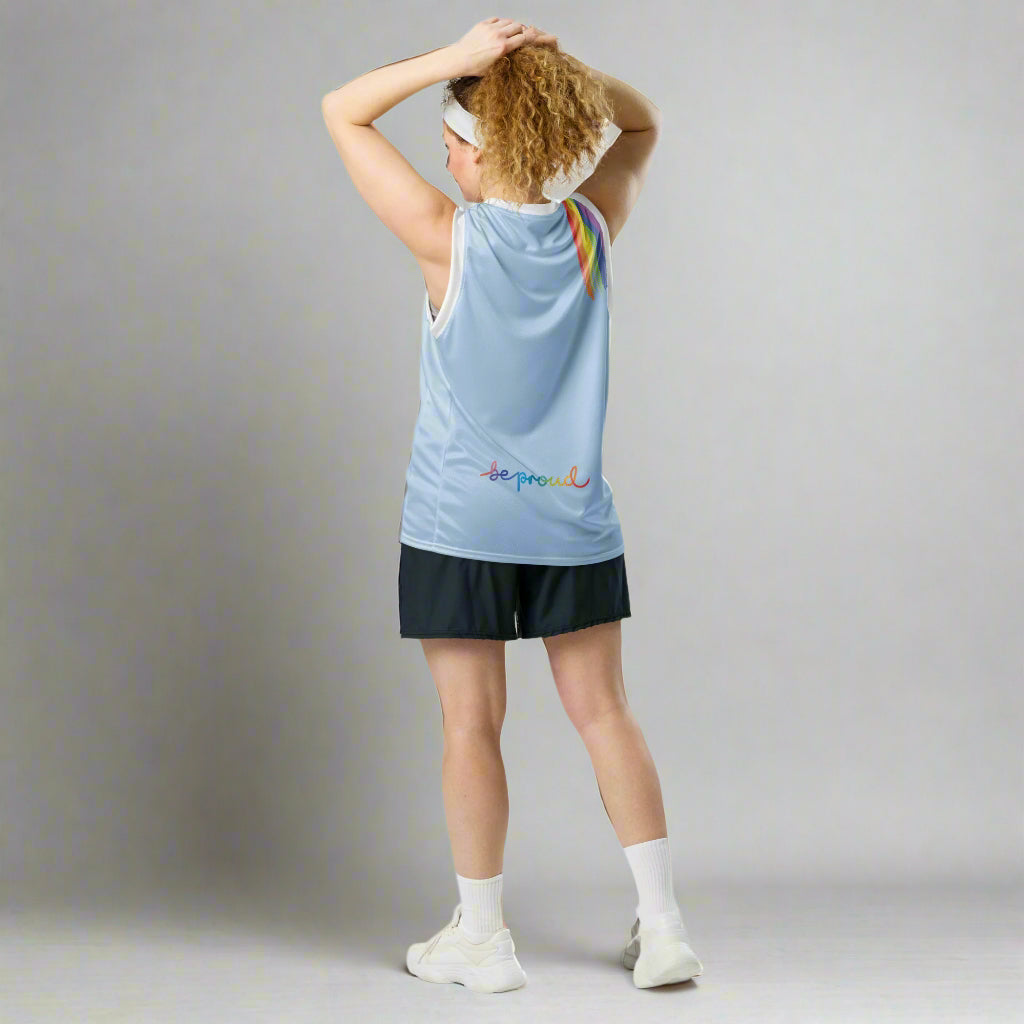 LOVEGYM Recycled Unisex Basketball Jersey - Pride Edition