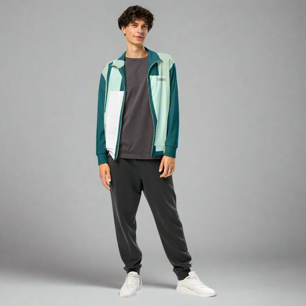 Green LOVEGYM Unisex track jacket