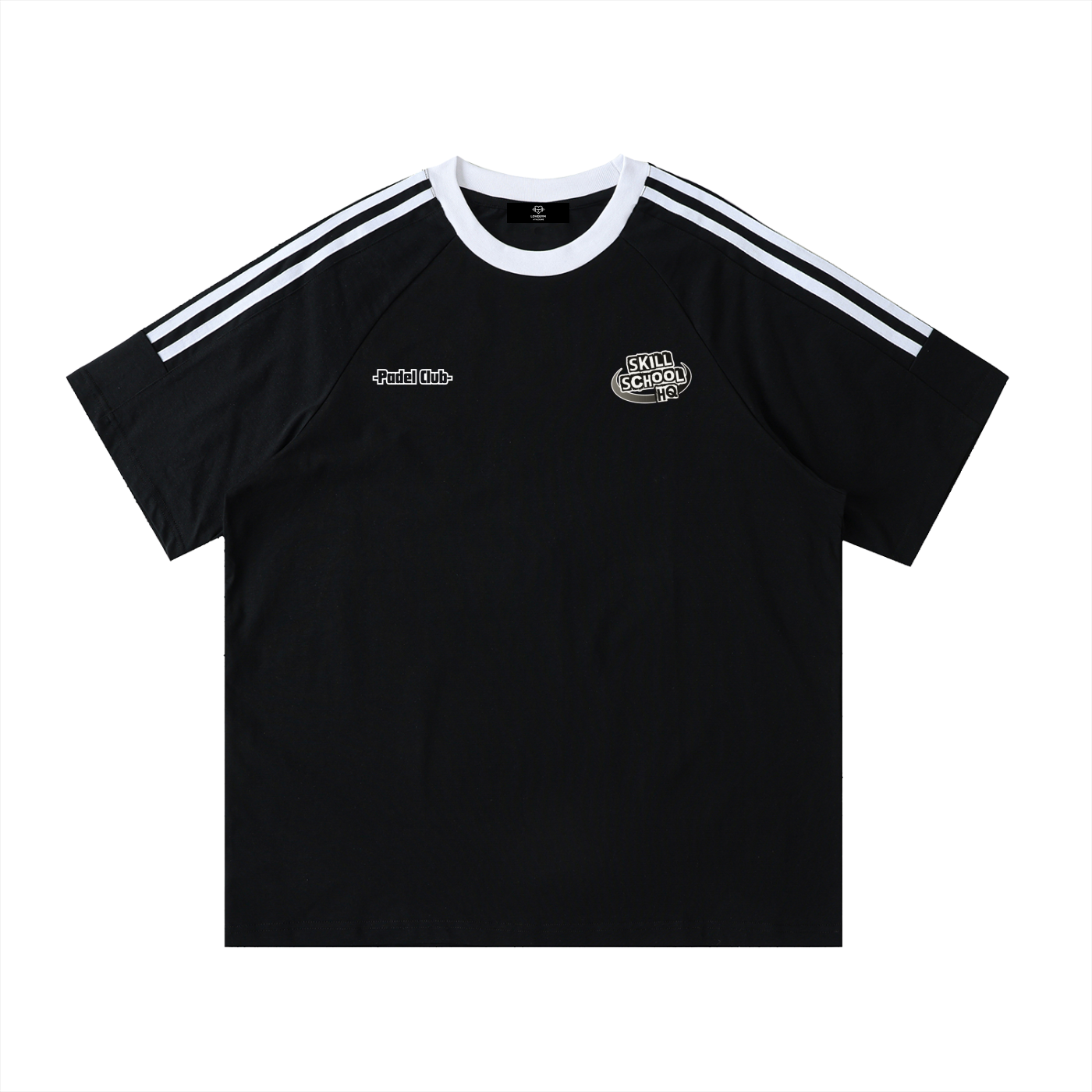 Skill School HQ Padel Club Contrast Tape Crewneck Cotton Tee
