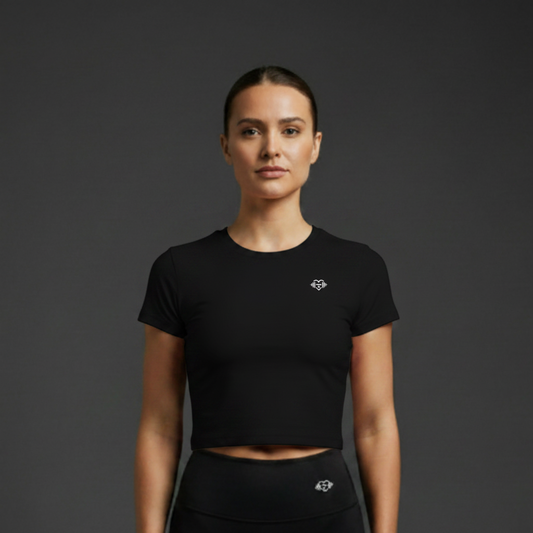 Essential Bodycon Crew Neck T-Shirt – Black