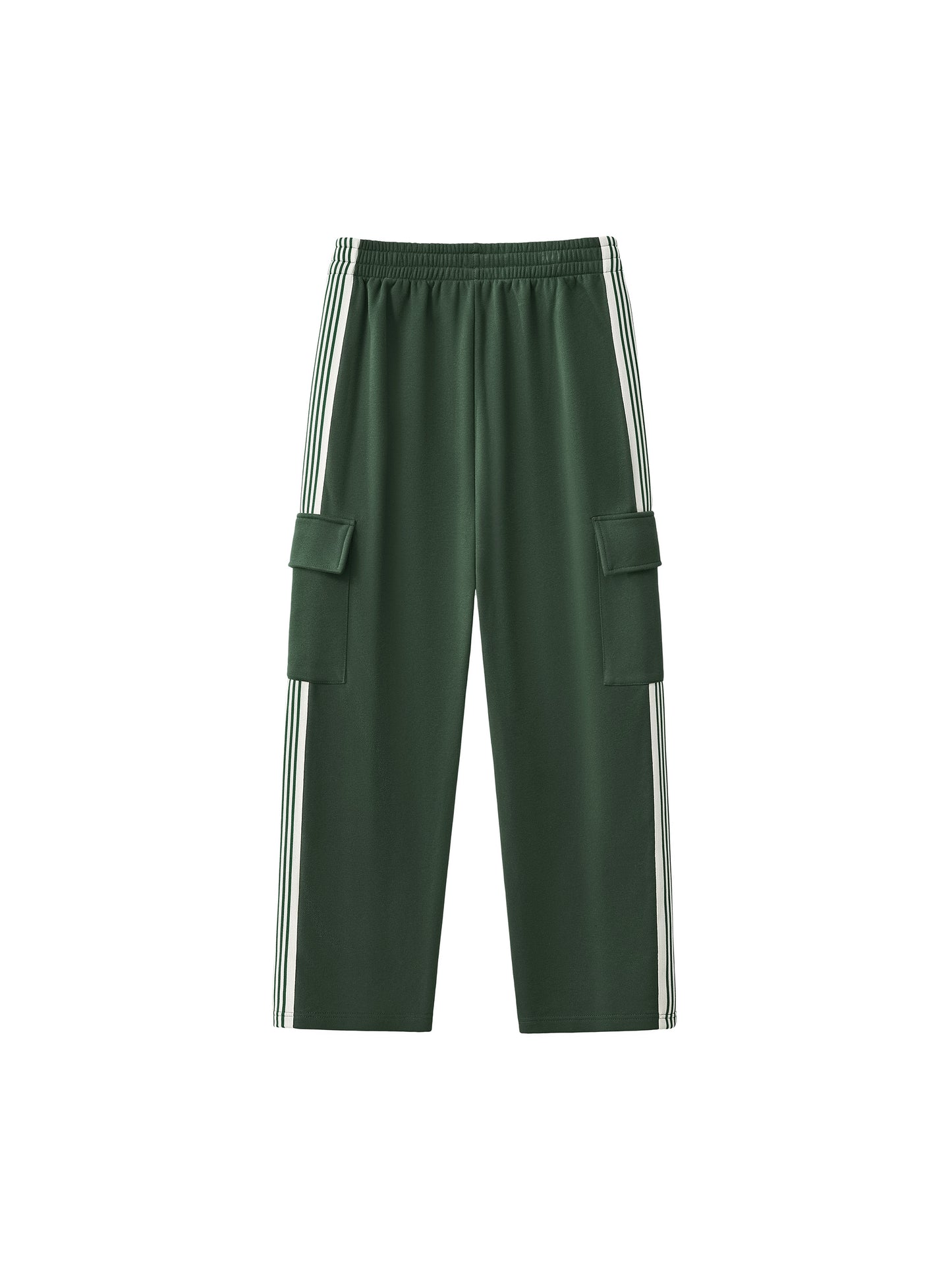 Side Stripe Straight-Leg Tracksuit Bottoms