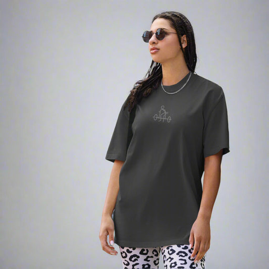 LOVEGYM Oversized T-Shirt in Faded Black