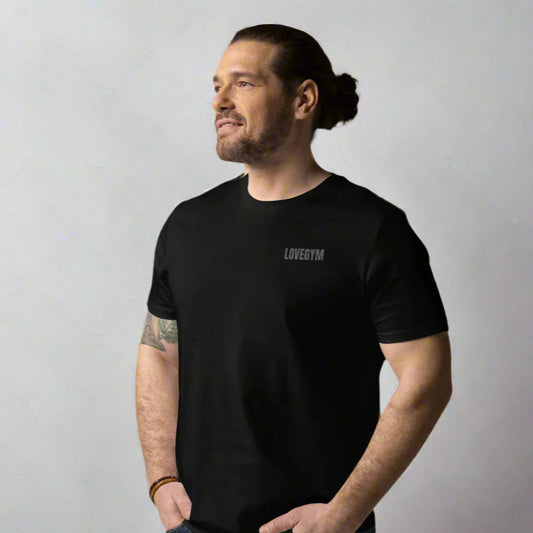 Black LOVEGYM Unisex organic cotton t-shirt