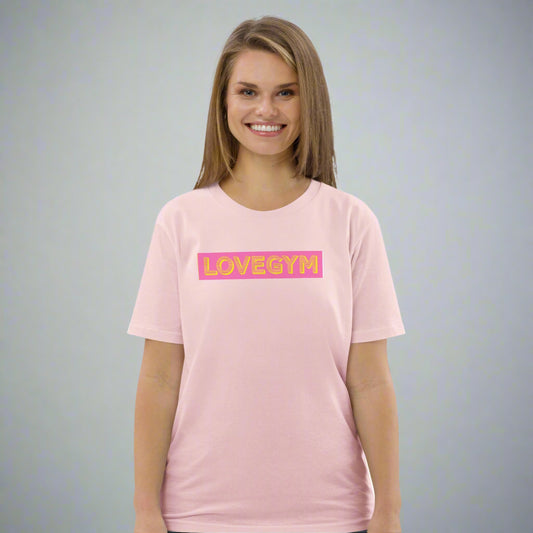 LOVEGYM Bold Organic Tee in Pink