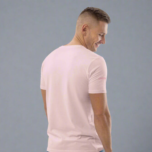 Pink LOVEGYM Unisex organic cotton t-shirt