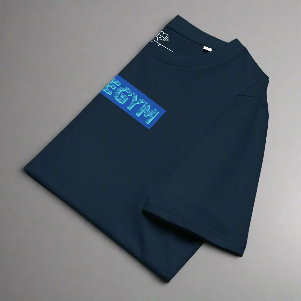 LOVEGYM Bold Organic Tee in Navy