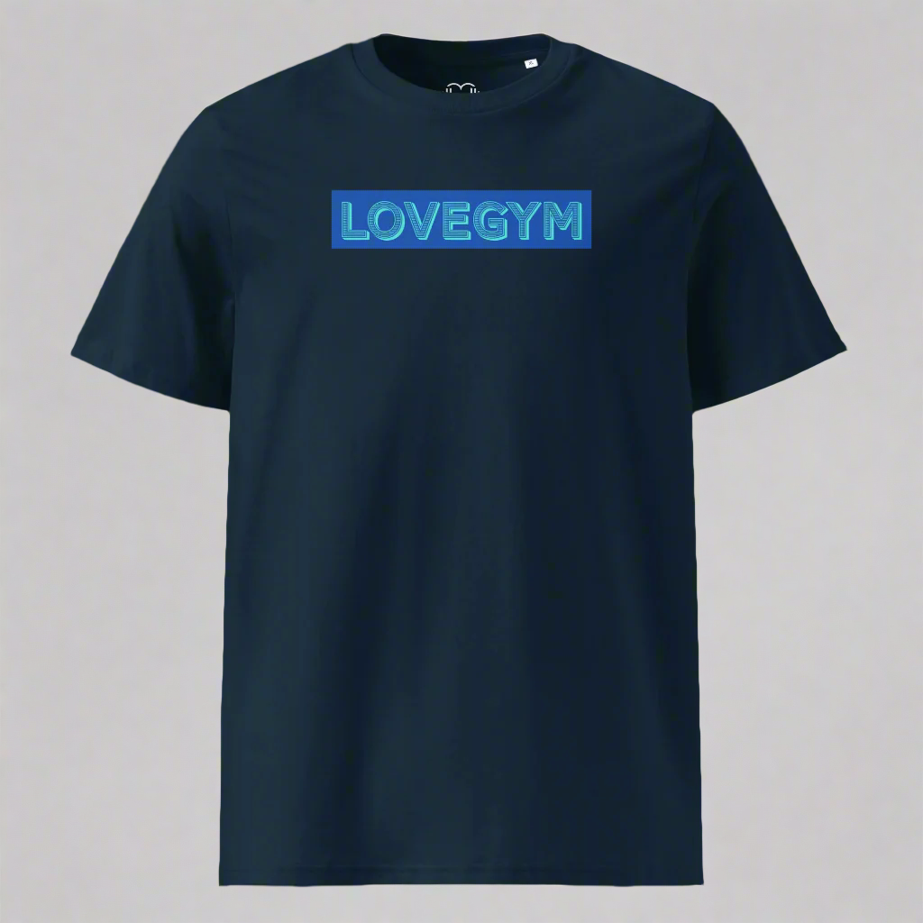 LOVEGYM Bold Organic Tee in Navy