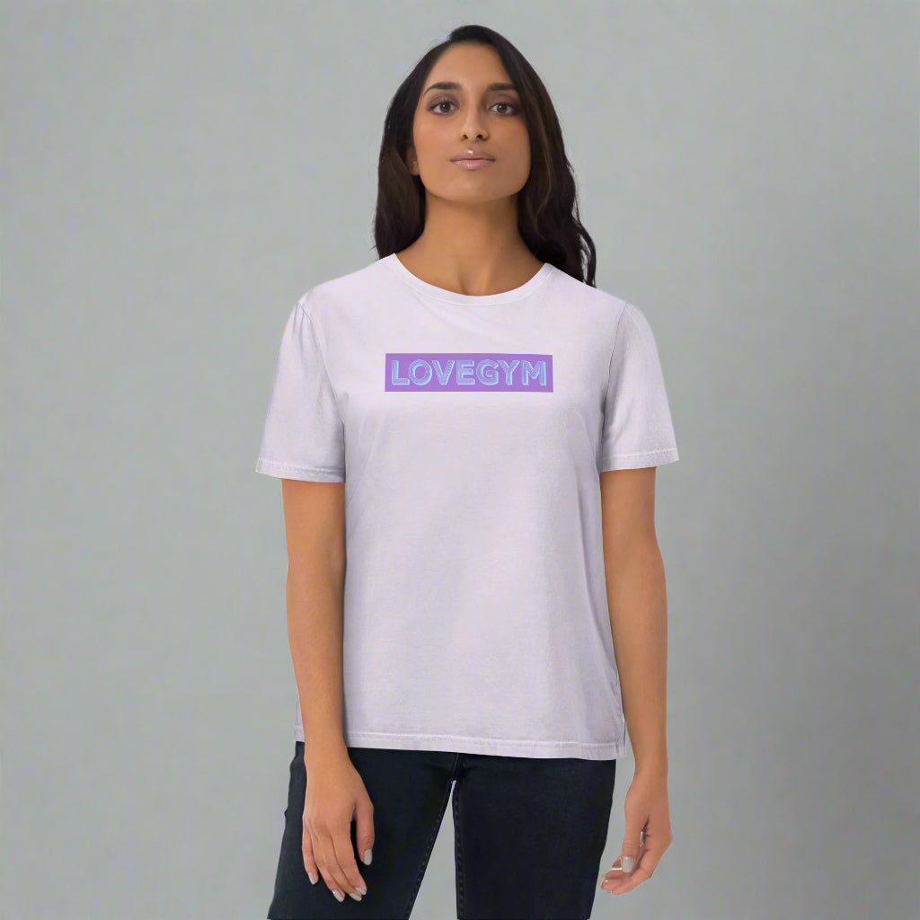 LOVEGYM Bold Organic Tee in Lavender