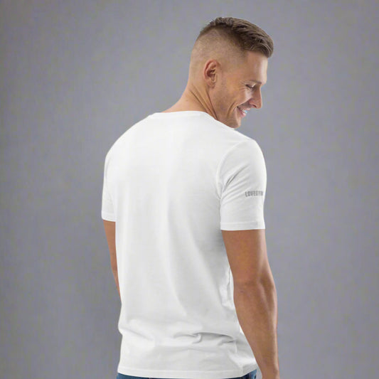 White LOVEGYM Unisex organic cotton t-shirt