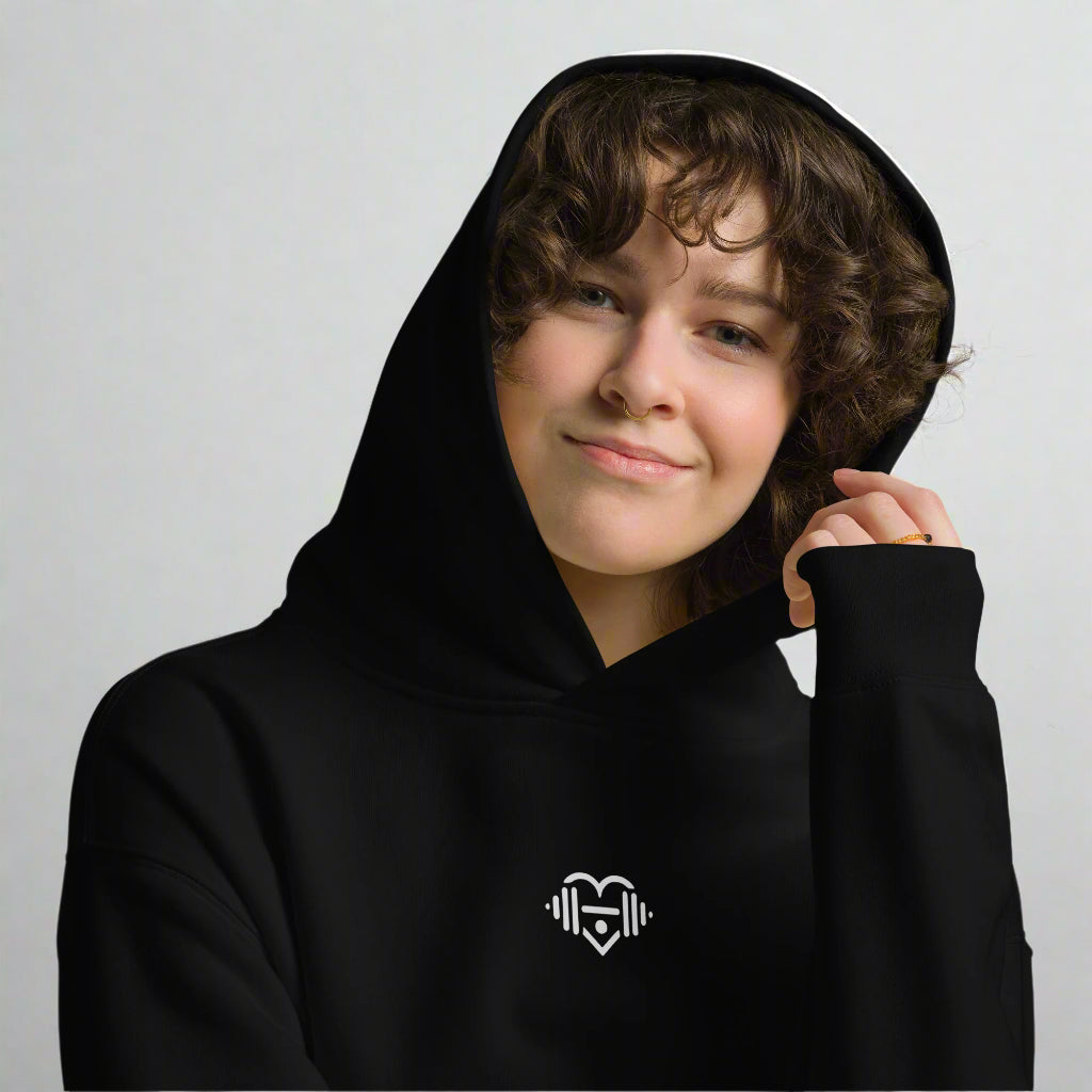 LOVEGYM Unisex Oversized Hoodie in Black