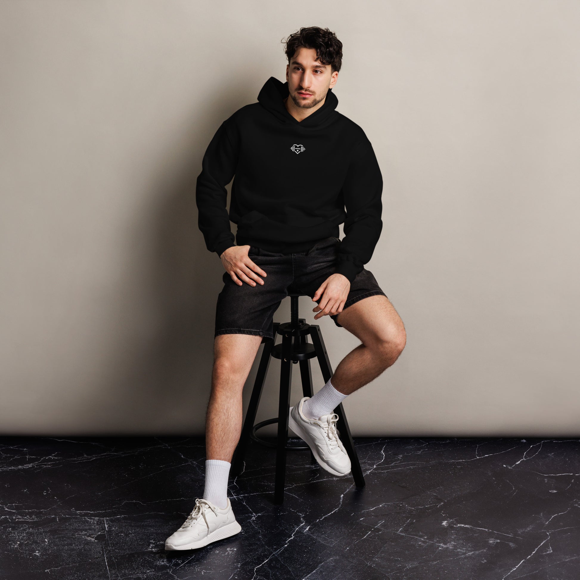 LOVEGYM Unisex Oversized Hoodie in Black