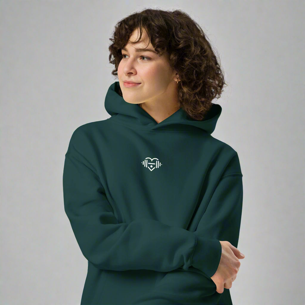 LOVEGYM Unisex Oversized Hoodie in Pine Green