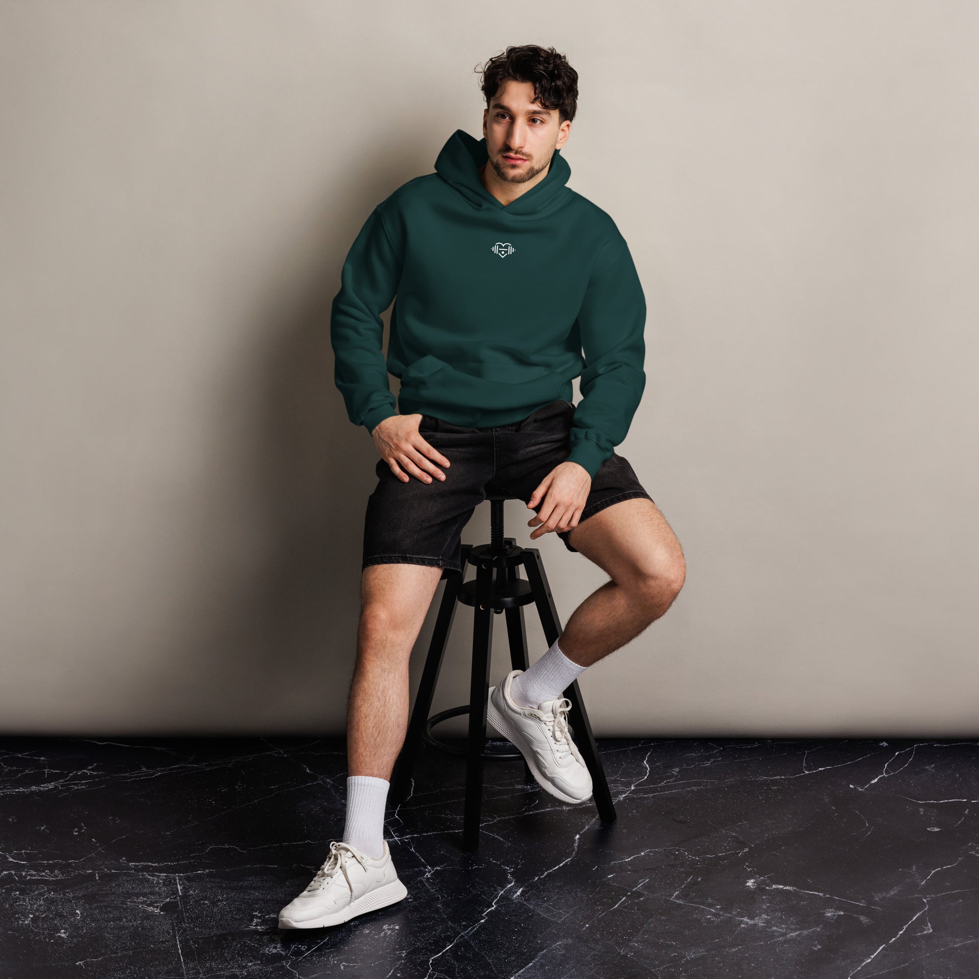 LOVEGYM Unisex Oversized Hoodie in Pine Green